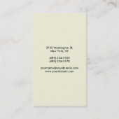 Carte de visite de couleur beige Brown pâle (Dos)