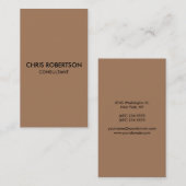 Carte de visite de couleur beige français clair ve (Devant / Derrière)