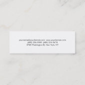 Carte de visite de couleur blanche mince professio (Dos)