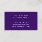 Carte de visite de couleur d'affaires de (Dos)