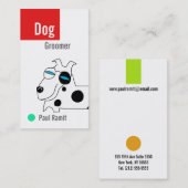 Carte de visite de couleur de Groomer de chien (Devant / Derrière)