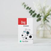 Carte de visite de couleur de Groomer de chien (Debout devant)