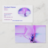 Carte de visite de couleur de planche à voile (Devant / Derrière)