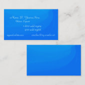 Carte de visite de couleur d'eau bleue (Devant / Derrière)