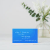 Carte de visite de couleur d'eau bleue (Debout devant)