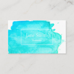 CARTE DE VISITE DE COULEUR D'EAU EN TURQUOISE