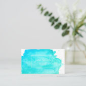 CARTE DE VISITE DE COULEUR D'EAU EN TURQUOISE (Debout devant)
