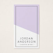 Carte de visite de couleur géométrique moderne vio (Devant)