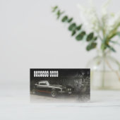 Carte de visite De Couleur Gris Sombre Avec Voitur (Debout devant)