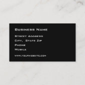 Carte de visite de couleur noir moderne dégradé (Dos)