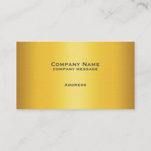 Carte de visite de couleur or brossé (Dos)