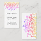 Carte de visite de couleur vive, personnalisable f (Devant / Derrière)