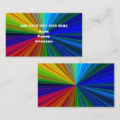 Carte de visite de couleurs arc-en-ciel (Devant / Derrière)