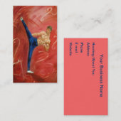 Carte de visite "de coup-de-pied latéral élevé" (Devant / Derrière)