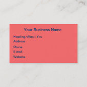 Carte de visite "de coup-de-pied latéral élevé" (Dos)