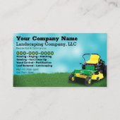 Carte de visite de coupe de l'herbe dans le cadre  (Dos)