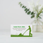 carte de visite de coupe d'herbe de soin de (Debout devant)