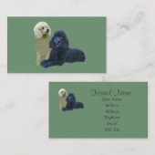 Carte de visite de couple de caniche (Devant / Derrière)