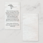 Carte de visite de coupon de remise Merci client (Devant / Derrière)