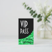 Carte de visite de courbe noire Glitz Green 'VIP P (Debout devant)