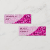 carte de visite de courbe rose Glitz (Devant / Derrière)