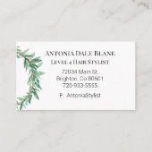 Carte de visite de couronne d'aquarelle (Devant)