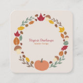 Carte de visite de couronne d'automne (Devant)