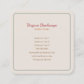 Carte de visite de couronne d'automne (Dos)