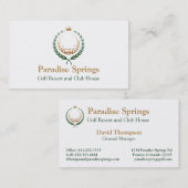 Carte de visite de couronne de balle de golf (Devant / Derrière)