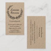 carte de visite de couronne d'herbe asymétrique ru (Devant / Derrière)