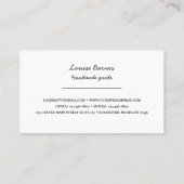 carte de visite de courroie florale bleue (Dos)