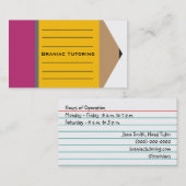 Carte de visite de cours particuliers (Devant / Derrière)