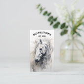 Carte de visite de course à cheval modifiable (Debout devant)