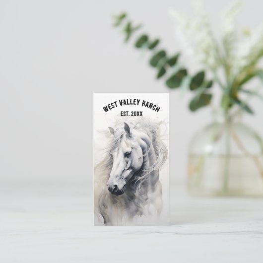 Carte de visite de course à cheval modifiable (Debout devant)