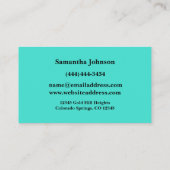 Carte de visite de courtage immobilier Silver Key (Dos)