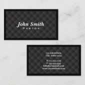 Carte de visite de courtepointe diamant foncé (Devant / Derrière)