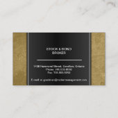 Carte de visite de courtier courant - (Dos)