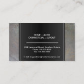 Carte de visite de courtier en assurances - (Dos)