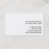 Carte de visite de courtier immobilier blanc clair (Dos)