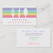 Carte de visite de couteau de fourche de nourritur (Devant / Derrière)