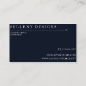 Carte de visite de couteau simple Palette (Dos)