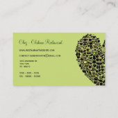 Carte de visite de coutume d'amants de nourriture (Dos)