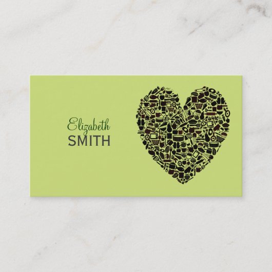 Carte de visite de coutume d'amants de nourriture (Devant)