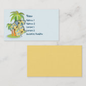 Carte de visite de coutume de chemise hawaïenne de (Devant / Derrière)