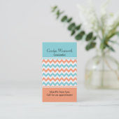 Carte de visite de coutume de Chevron de corail et (Debout devant)