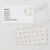 Carte de visite de coutume de colombe de chrétien (Devant / Derrière)