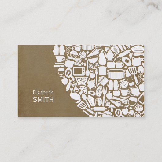 Carte de visite de coutume de cuisine de café de (Devant)
