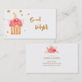 Carte de visite de coutume de gâteaux et de (Devant / Derrière)