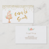 Carte de visite de coutume de gâteaux et de (Devant / Derrière)