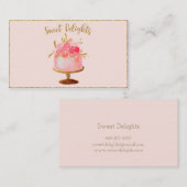 Carte de visite de coutume de gâteaux et de (Devant / Derrière)